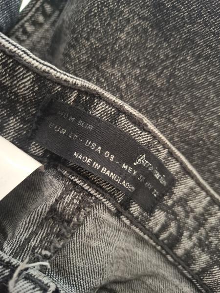 JEANS STRADIVARIUS NERO STRAPPO GINOCCHIA TG 44