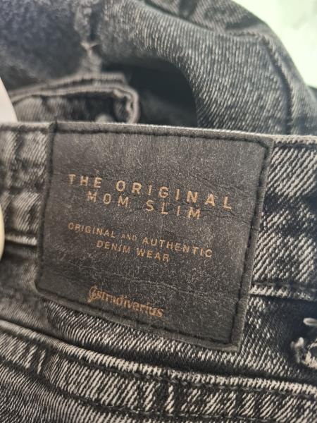 JEANS STRADIVARIUS NERO STRAPPO GINOCCHIA TG 44