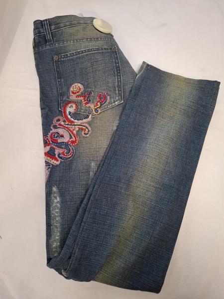 JEANS VERSACE TG 42 VINTAGE RICAMI