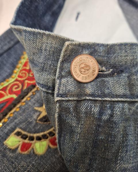 JEANS VERSACE TG 42 VINTAGE RICAMI
