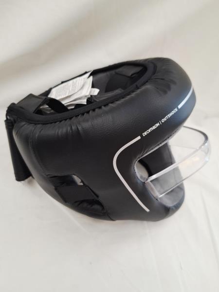KIT CASCO+GUANTONI BOXE ROSSO NERI DECATHLON