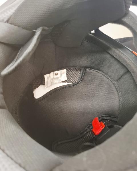 KIT CASCO+PROTEZIONI ENDURO ARANCIO NERO TG S