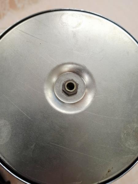 LAMPADA DA TAVOLO TONDA VINTAGE BASE ACCIAIO