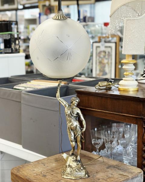 LAMPADA D'EPOCA DONNA /DEA ARGENTATA