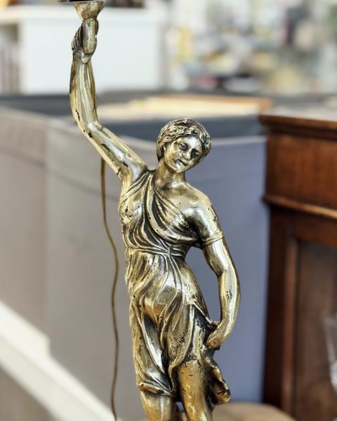 LAMPADA D'EPOCA DONNA /DEA ARGENTATA