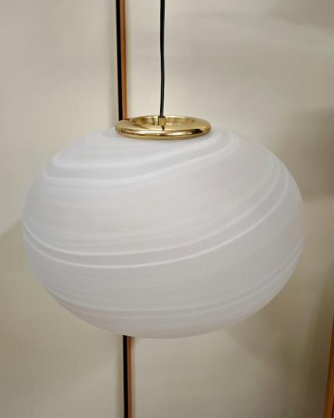 LAMPADARIO VEART BOCCIA VETRO SATINATO BIANCO