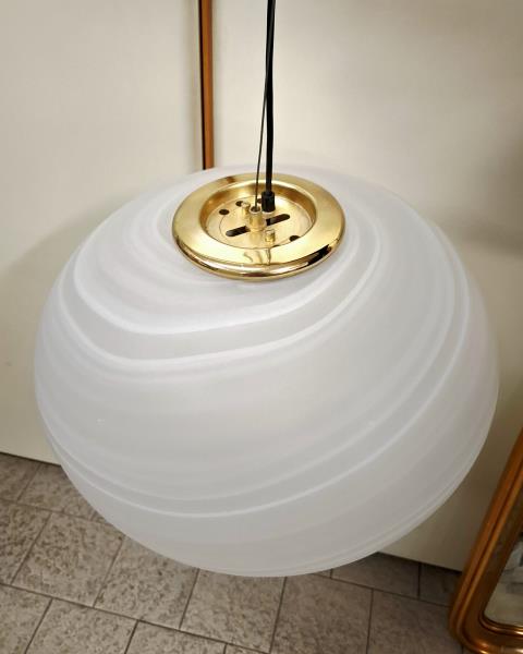 LAMPADARIO VEART BOCCIA VETRO SATINATO BIANCO