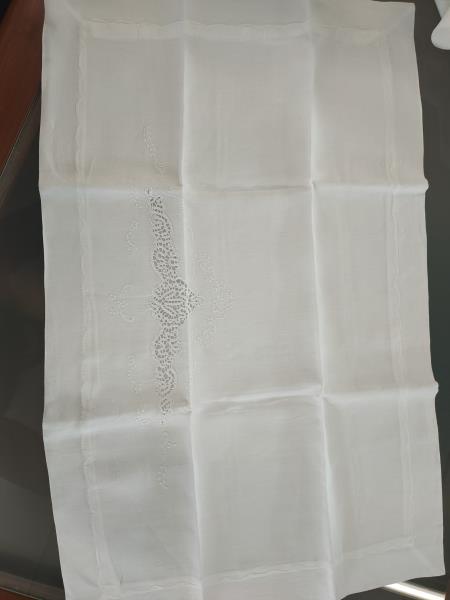 LENZUOLO MATRIMONIALE CON FEDERE RICAMI PIZZO CANTU'