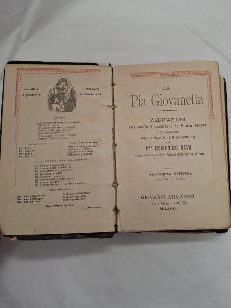 LIBRETTO D'EPOCA LA PIA GIOVINETTA
