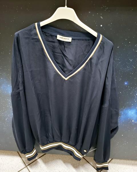 MAGLIA ANGELO MARANI BLU SETA TG S