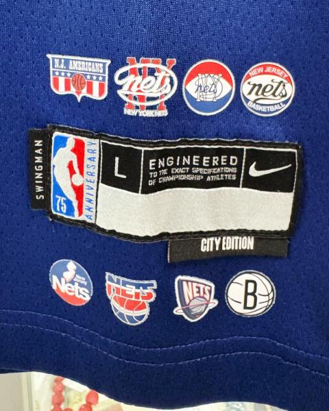 MAGLIA BASKET BLU NIKE NETS 