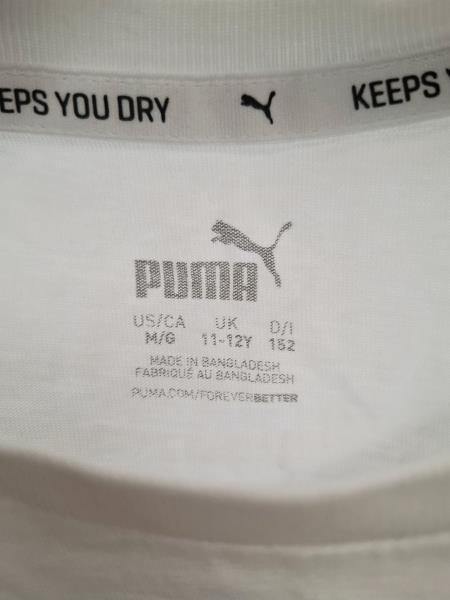 MAGLIA PUMA BIANCA TG 11/12 ANNI