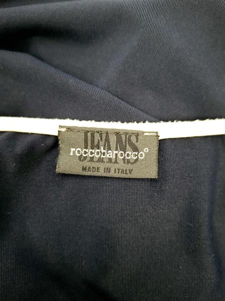 MAGLIA ROCCOBAROCCO BLU INSERTI BIANCHI TG M