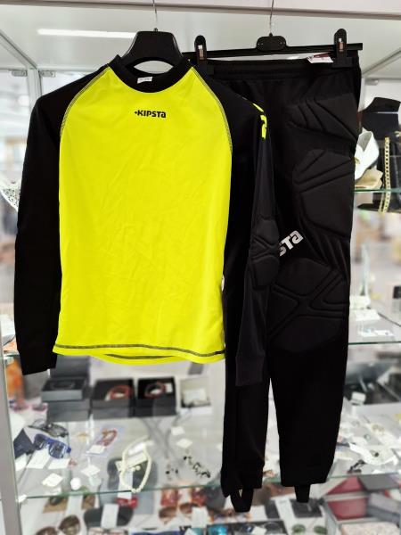 MAGLIA+PANTA ERREA GIALLO NERO PORTIERE TG 12 ANNI