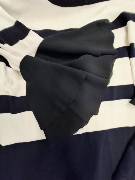 MAGLIONCINO ANIS COLLECTION MANICA BALZE BLU BIANCA TG S