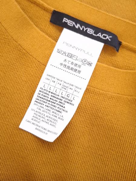 MAGLIONCINO PENNY BLACK COLOR SENAPE TG L