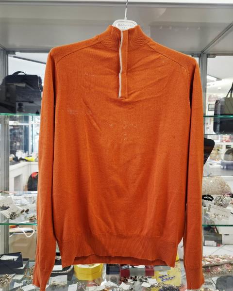 MAGLIONE UO LORO PIANA SETA ARANCIONE TG 50