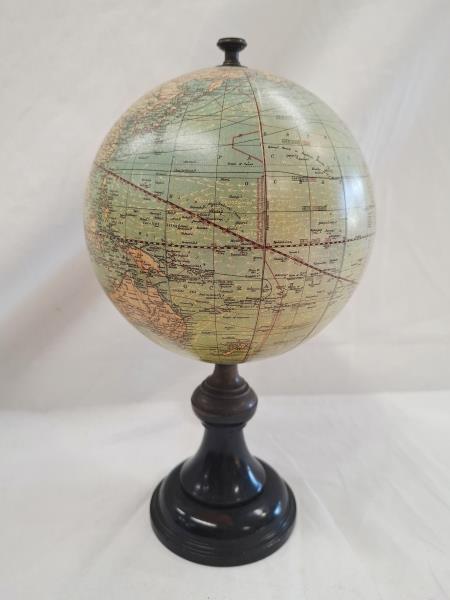 MAPPAMONDO BASE LEGNO NERO H 25 CM