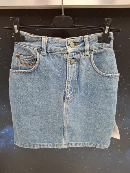 MINIGONNA JEANS TURQUOISE TRIBES TG S VINTAGE