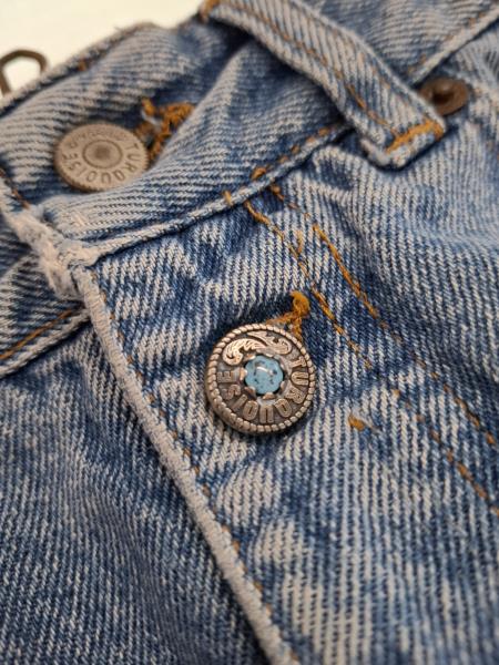MINIGONNA JEANS TURQUOISE TRIBES TG S VINTAGE