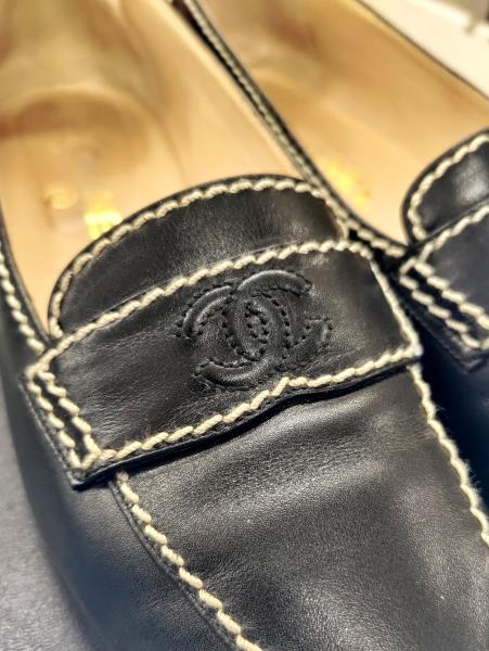 MOCASSINI CHANEL PELLE NERA N 40