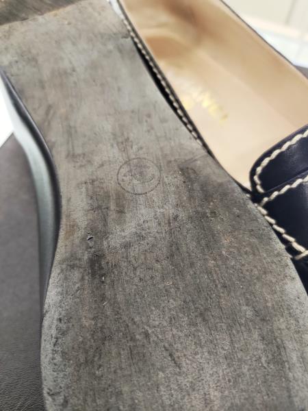 MOCASSINI CHANEL PELLE NERA N 40