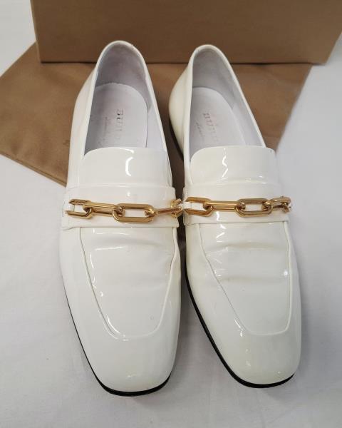 MOCASSINO BURBERRY BIANCO VERNICE (macchioline) n 37