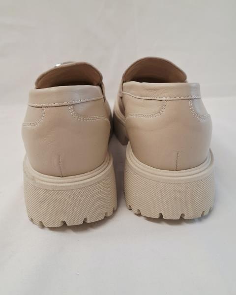 MOCASSINO NERO GIARDINI BEIGE N 37