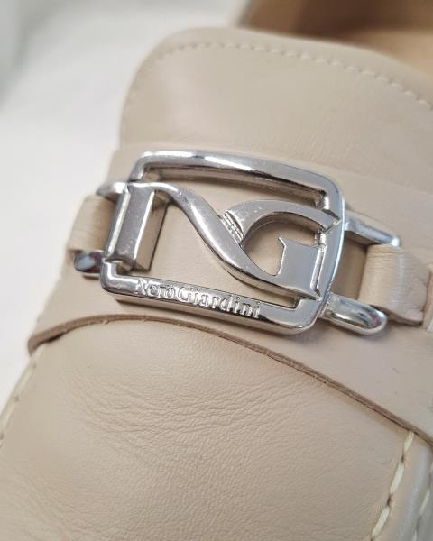 MOCASSINO NERO GIARDINI BEIGE N 37