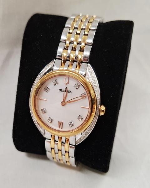 OROLOGIO BULOVA ACCIAIO GHIERA DORATA