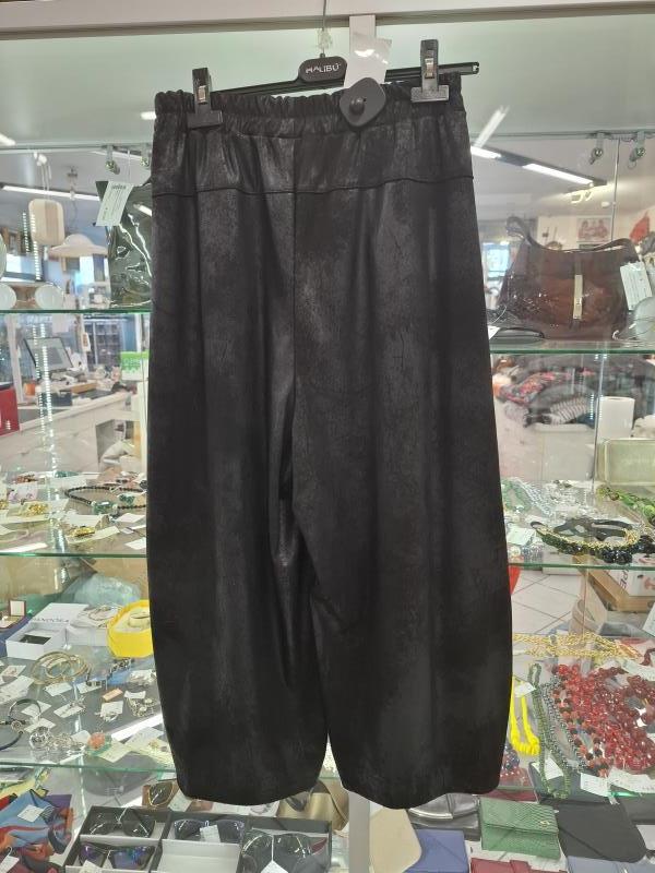 PANTA AMELIE NERO GAMA LARGA EFFETTO SCAMOSCIATO