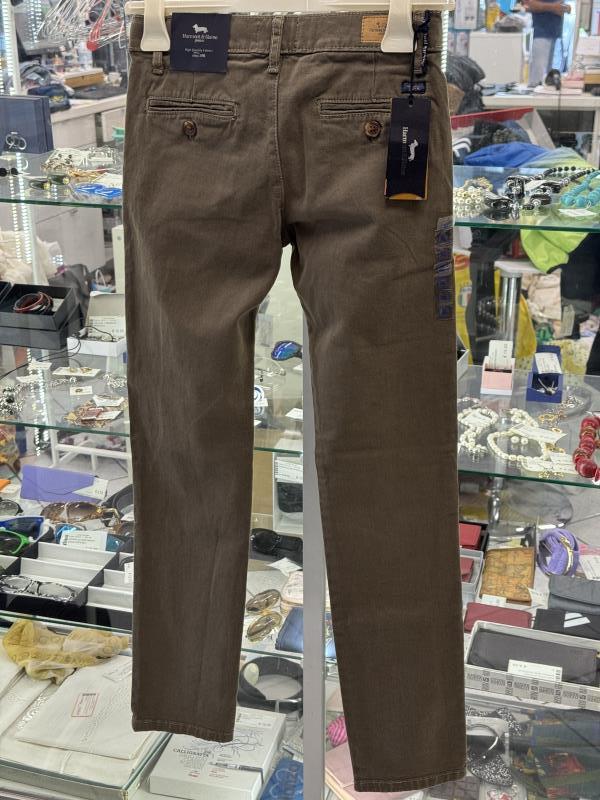 PANTA HARMONT&BLAINE MARRONE TG 11/12 ANNI NUOVO!