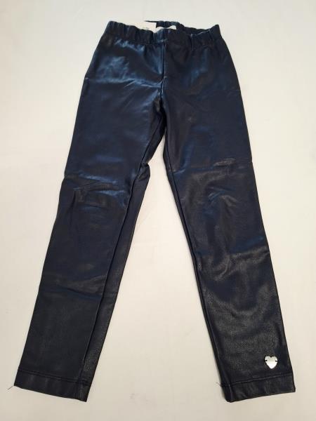 PANTA MONNALISA BIMBA ECOPELLE BLU TG 6 ANNI
