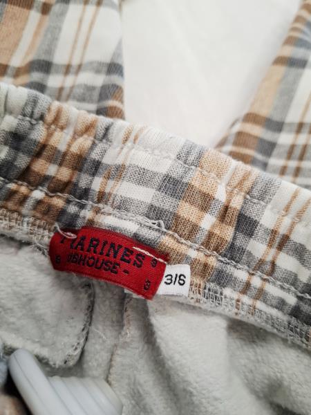 PANTA ORIGINAL MARINES SCOZZESE BEIGE TG 3/6 MESI