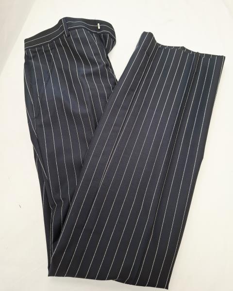 PANTA UOMO GIANNI VERSACE GESSATO BLU SCURO TG 46