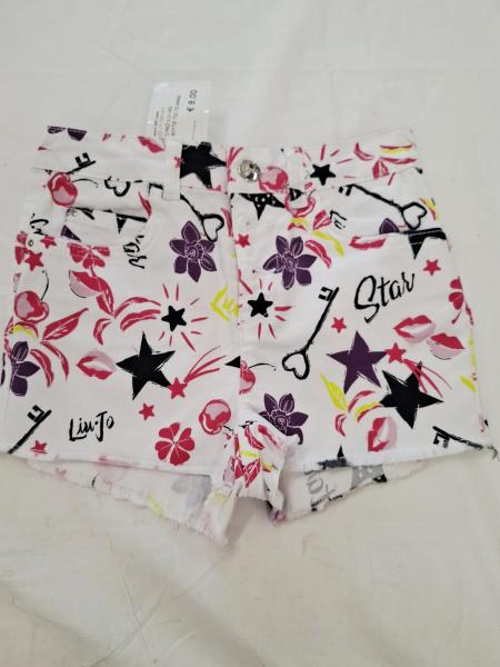 PANTALONCINO LIU JO BIANCO SCRITTE TG 10 ANNI