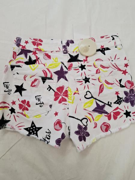 PANTALONCINO LIU JO BIANCO SCRITTE TG 10 ANNI