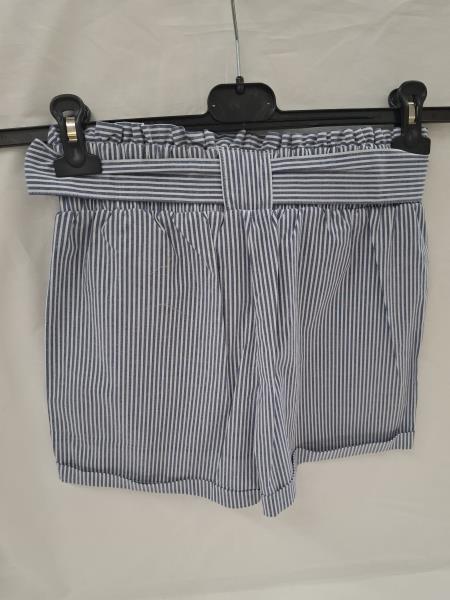 PANTALONCINO ONLY RIGHE BIANCO BLU TG S