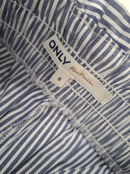 PANTALONCINO ONLY RIGHE BIANCO BLU TG S