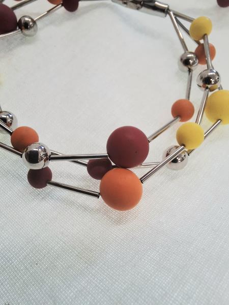 PAROURE COLLANA + BRACCIALE SWATCH PALLINE COLORATE