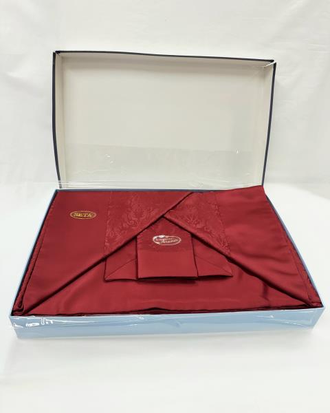 PARURE LENZUOLA MATRIMONIALE SETA BORDEAUX