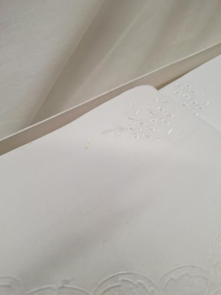 PARURE LENZUOLA MATRIMONIALI BIANCHE RICAMI