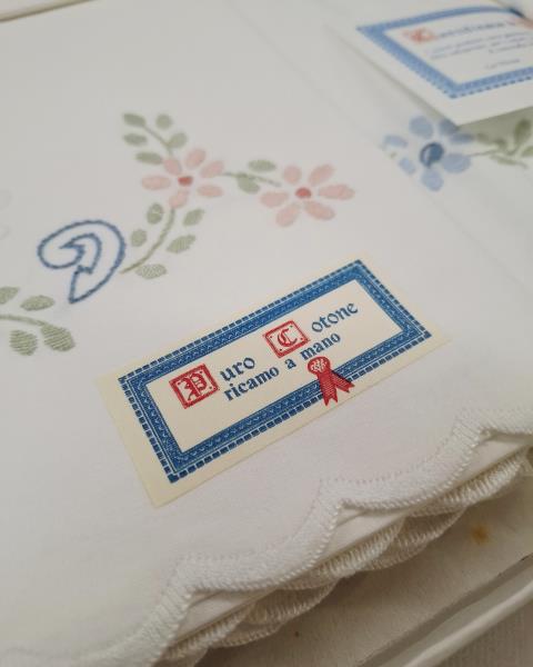 PARURE LENZUOLA MATRIMONIALI FIORELLINI ROSA AZZURRI  GIALLI