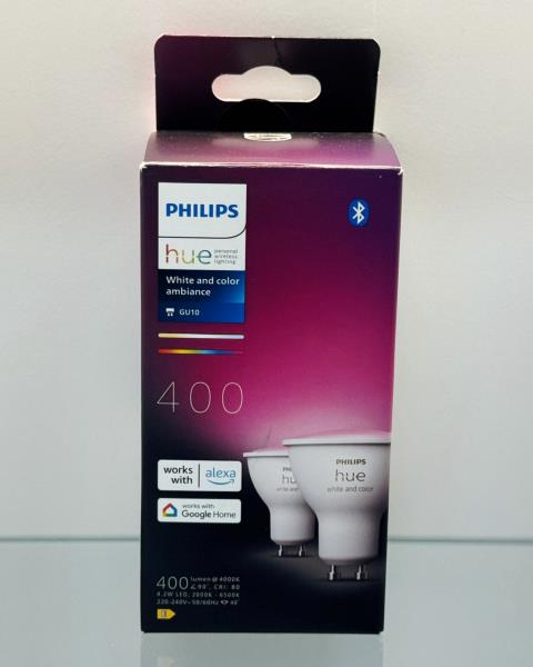 PHILIPS HUE - FARETTO LED SMART WHITE AND COLOR AMBIANCE GU10 400 (CONFEZIONE DA 2)