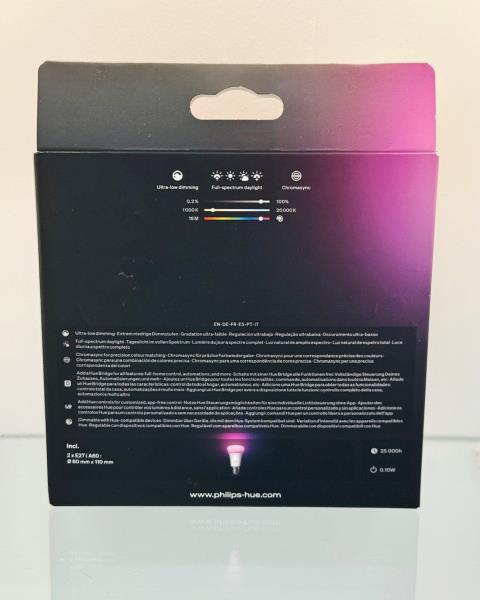 PHILIPS HUE - LAMPADINA LED SMART WHITE AND COLOR AMBIANCE E27 810 (CONFEZIONE DA 2)