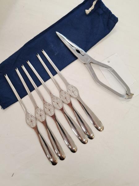 PINZA PER ARAGOSTA CON 6 FORCHETTINE