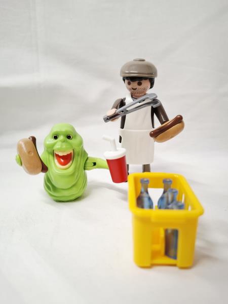 PLAYMOBIL GHOSTBUSTER 9222 - SLIMER E IL CARRETTO DEGLI HOT DOG