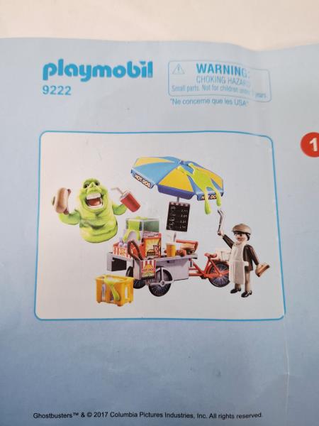 PLAYMOBIL GHOSTBUSTER 9222 - SLIMER E IL CARRETTO DEGLI HOT DOG