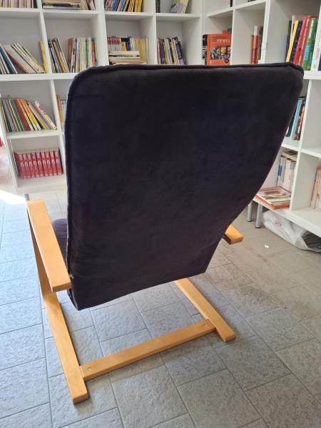 POLTRONA BASE LEGNO TESSUTO