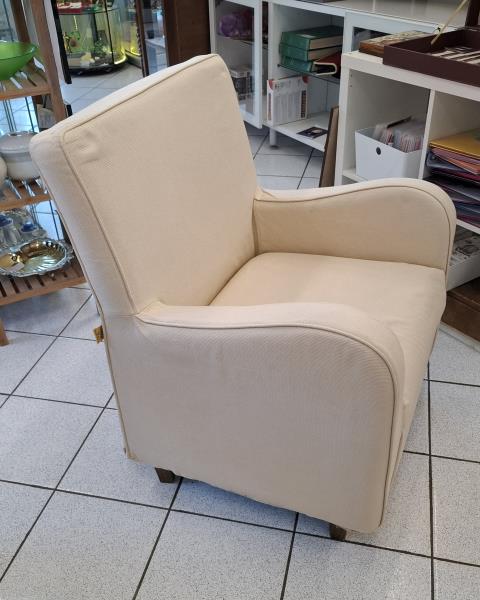 POLTRONA BEIGE SFODERABILE - NUOVA TAG